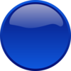 Round Blue Button Clip Art